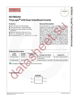 NC7WZU04P6 datasheet  